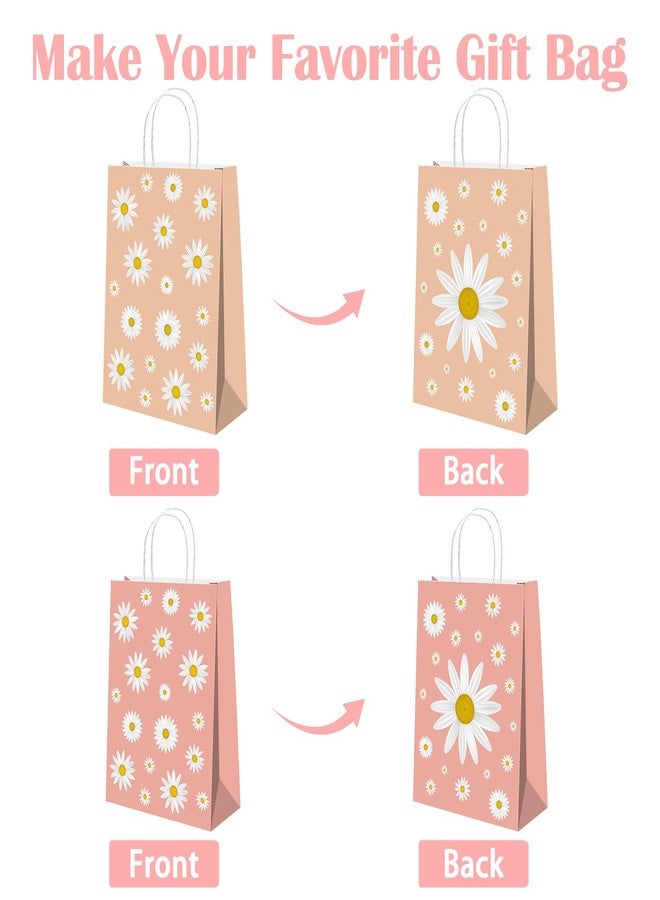 BQK 16Pcs Daisy Gift Bags with Handle Daisy Birthday Party Decorations Daisy Goodie Bags Daisy Party Decorations Daisy Party Favors - Image 2